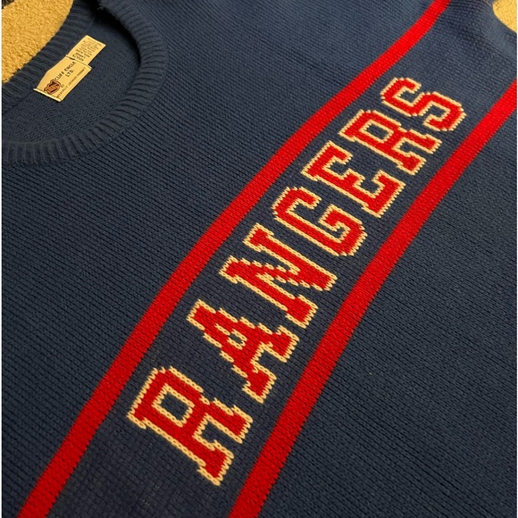 New York Rangers NY RARE VINTAGE  Cliff Engle Sweater Hockey NHL 1980s LARGE - Picture 4 of 9